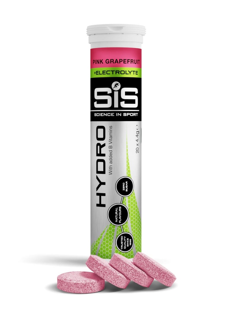 SIS Hydro Electrolyte Tablets | Sugar Free Hydration Tablets | Essential Electrolytes to Reduce Fatigue & Aid Rehydration | Gluten Free | Pink Grapefruit Flavour | 20 Servings | 1 Pack | 20 x 4.5g - Image 2
