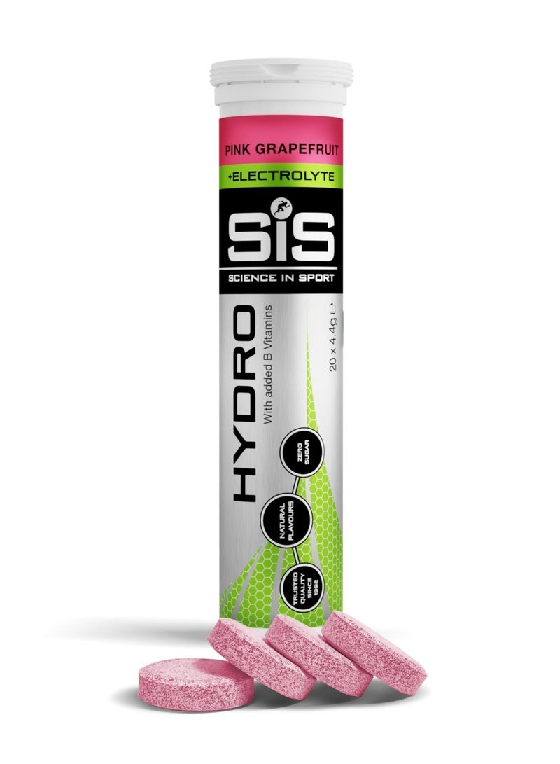 SIS Hydro Electrolyte Tablets | Sugar Free Hydration Tablets | Essential Electrolytes to Reduce Fatigue & Aid Rehydration | Gluten Free | Pink Grapefruit Flavour | 20 Servings | 1 Pack | 20 x 4.5g - Image 2