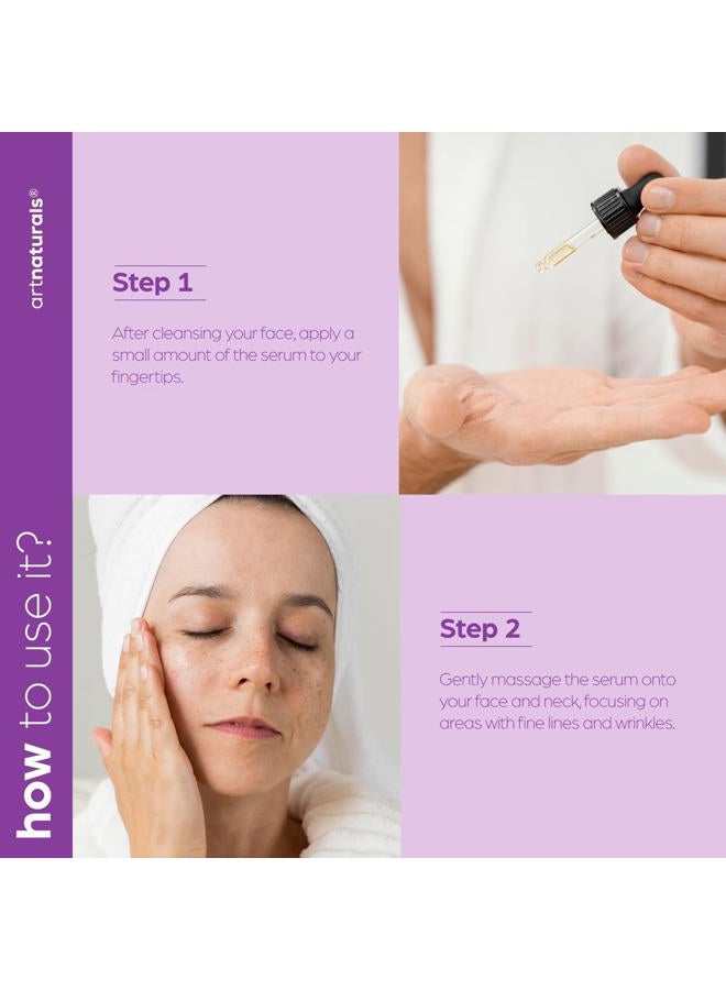 ArtNaturals Retinol Serum for Face - with Vitamin C, 2.5% Retinol Oil & Hyaluronic-Acid - Skin Clearing - Anti-Aging, Anti-Wrinkle Eye Serum - Skin Repair, Night Therapy (1 Fl Oz / 30ml) (ANGA-0127) - Image 3