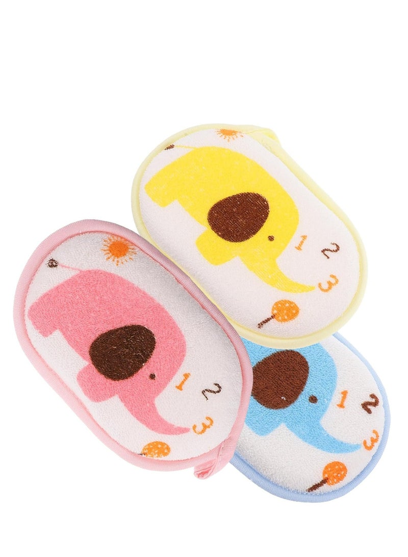 Oasisgalore 3pcs Baby Bath Sponges Set: Bath Cushion and Cartoon Bath Brush for Kids, Ideal for Body Wash. - Image 5