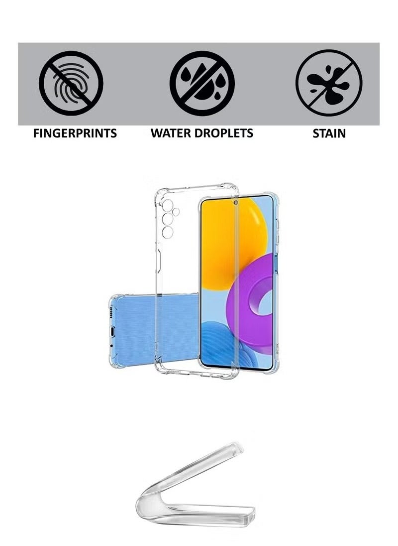 2in1 Pack Ultra Clear Flexible Shockproof Silicone Case Cover With Raised Edge Bumps Protection and Tempered Glass Screen Protector fer Samsung Galaxy A16