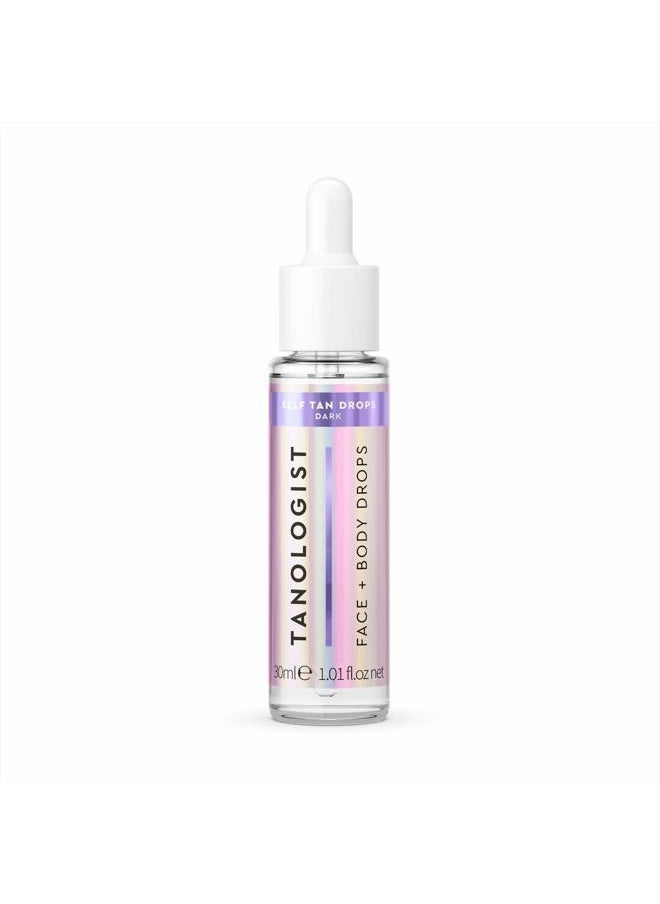 Tanologist Face and Body Drops: Dark 1.01 fl.oz/ 30 ml Bottle  - Image 1