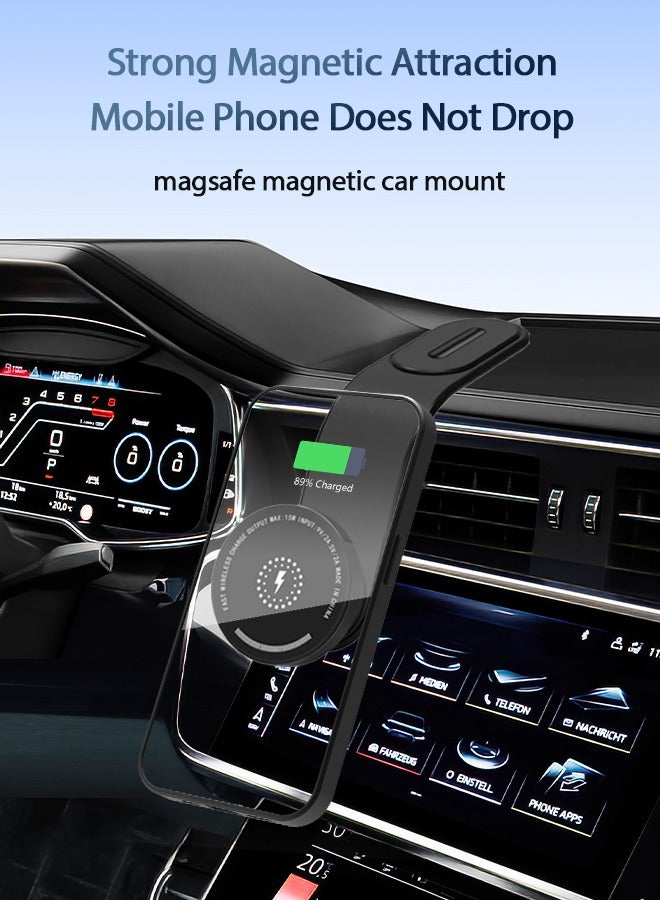 Magnetic Phone Holder for Car, 360° Rotation, Memory Aluminum Alloy Material, Bendable Design, Compatible with iPhone 15 Pro Max/ iPhone 15 Pro/ iPhone 15/14/13/12 Series and Android Models - Image 2