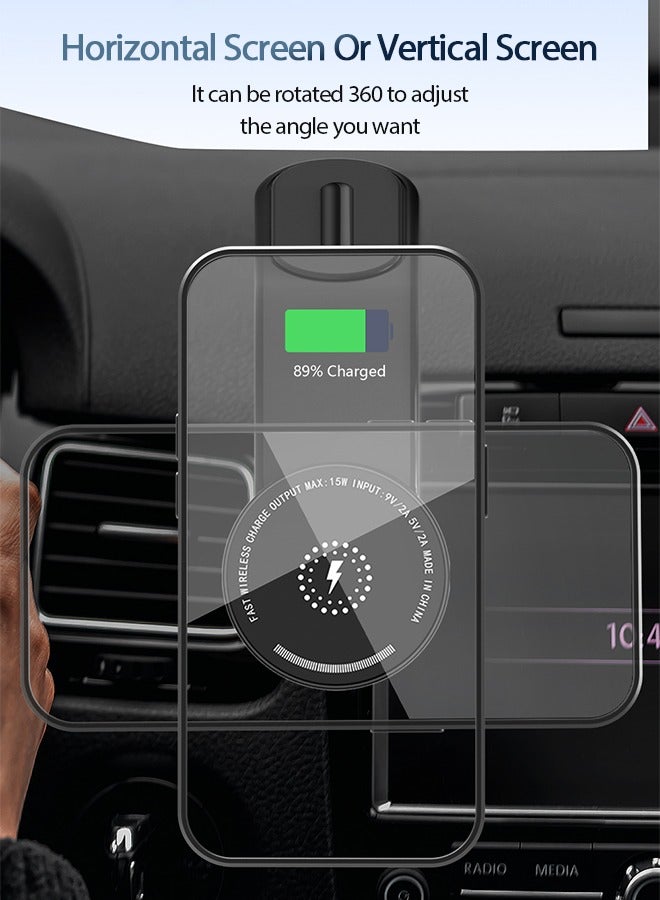 Magnetic Phone Holder for Car, 360° Rotation, Memory Aluminum Alloy Material, Bendable Design, Compatible with iPhone 15 Pro Max/ iPhone 15 Pro/ iPhone 15/14/13/12 Series and Android Models - Image 4