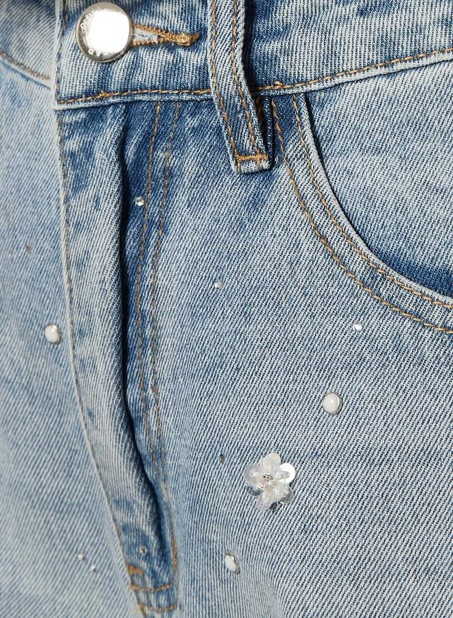 سبلاش فيڤ بنطلون جينز دينم واسع الساقين ومزين من سبلاش