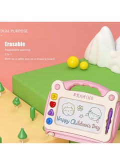 MileMelo Children's Magnetic Board, Colorful Magnetic Drawing Tablet, Erasable Magnetic Pad with Sturdy Legs Montessori Toys 3+ Years, Educational Toys for Kids Birthday Gifts Pink  - Image 4