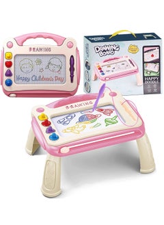 MileMelo Children's Magnetic Board, Colorful Magnetic Drawing Tablet, Erasable Magnetic Pad with Sturdy Legs Montessori Toys 3+ Years, Educational Toys for Kids Birthday Gifts Pink  - Image 1