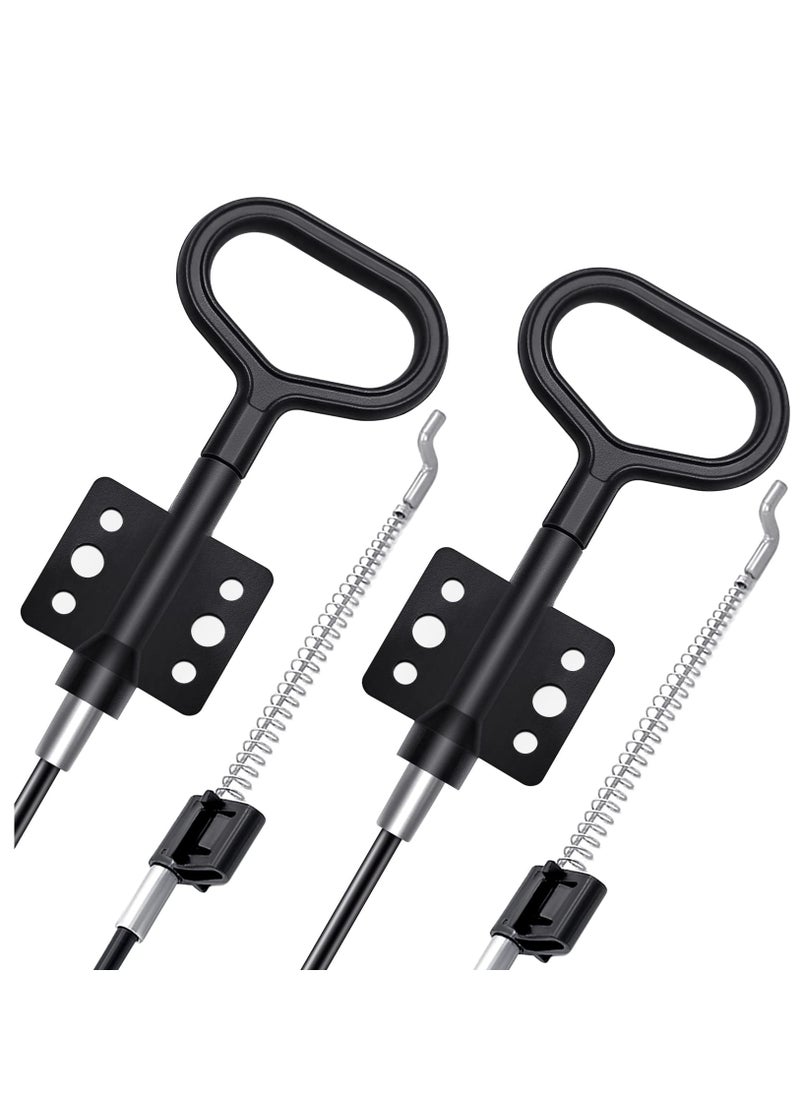 Excefore - 2Pcs Sofa Recliner Pull Cables Replacement，Recliner Sofa Chair Couch Release Lever Pull Handle，Compatible with Ashley and Most Recliner Sofa Brands(D ring) - Image 1