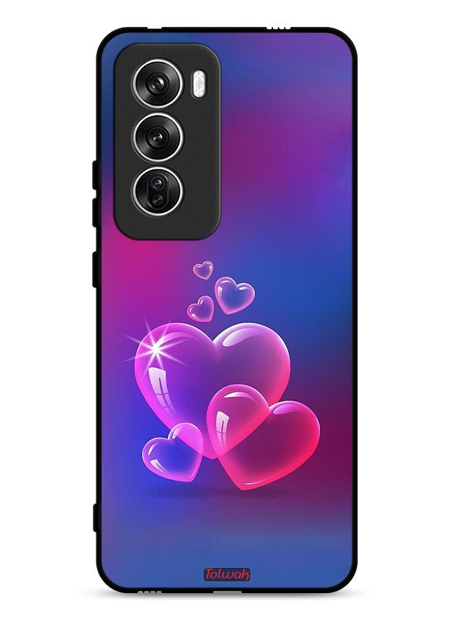 Tolwak Oppo Reno12 5G Protective Case Cover Water Hearts - Image 1