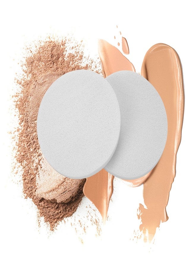 Molain Round Sponge Puff Set 12 Pieces 2.2 Inch White Facial Powder Blender Puffs Foam Sponges Applicator For Liquid Foundation Makeup Cosmetic, Facial Cleanser - Image 3