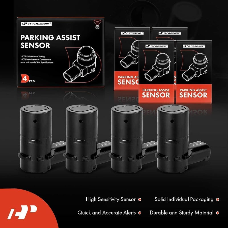 A-Premium مجموعة حساسات مساعدة ركن السيارة الخلفية A-Premium 4 قطع - Image 3