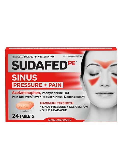Sinus Pressure + Pain Non-Drowsy 24 Tablets