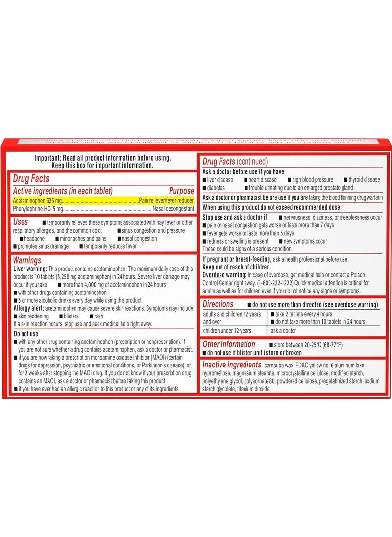Sudafed - Sinus Pressure + Pain Non-Drowsy 24 Tablets - Image 1