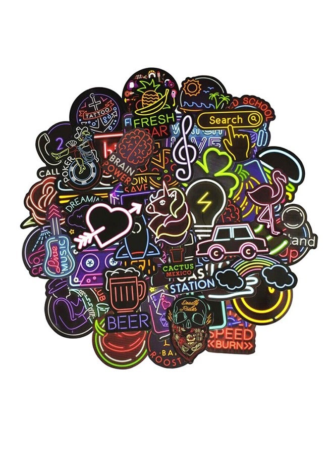 50 Pcs Sticker Pack for Kids Adults Teens, Waterproof Vinyl Stickers, Stickers for Laptop Skateboard Journal Notesbook Computer Phone Cup Guitar Luggage - Image 1