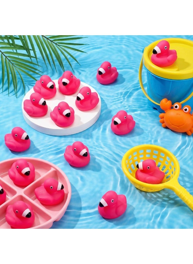 20 Pieces Flamingo Rubber Ducks Bulk, Skin Color Flamingo Bath Toys, Cute Floating Squeaky Bathtub Ducks for Baby Shower, Birthday Party, Cake Decoration, Classroom Prizes - Image 5