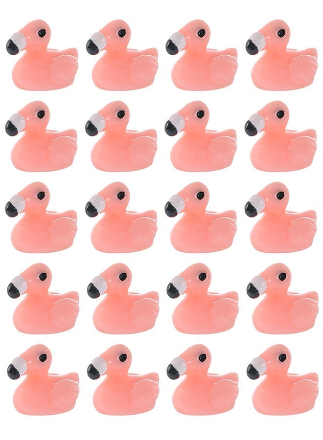 20 Pieces Flamingo Rubber Ducks Bulk, Skin Color Flamingo Bath Toys, Cute Floating Squeaky Bathtub Ducks for Baby Shower, Birthday Party, Cake Decoration, Classroom Prizes - Image 1
