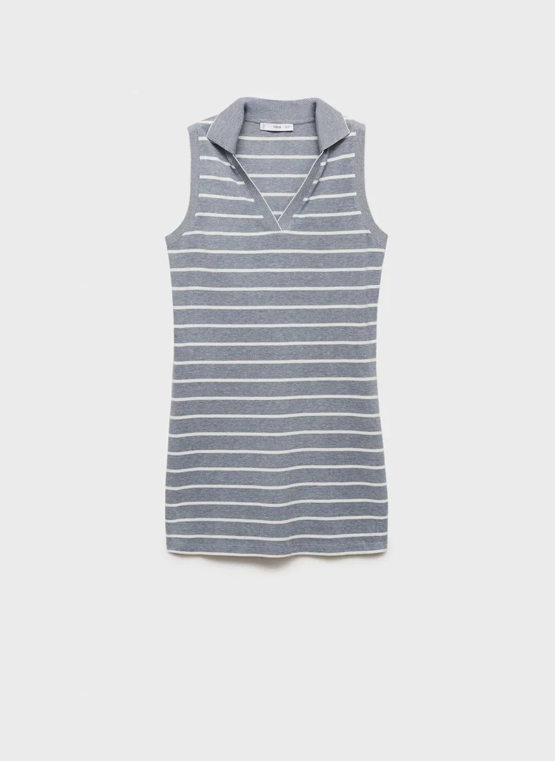 MANGO  Striped Sleeveless Dress for Women | Best Price UAE