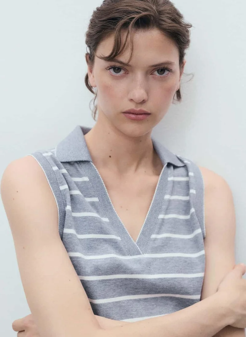 MANGO  Striped Sleeveless Dress for Women | Best Price UAE