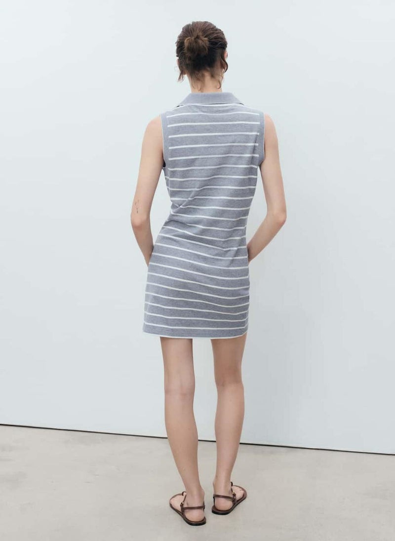 MANGO Striped Sleeveless Dress  - Image 2
