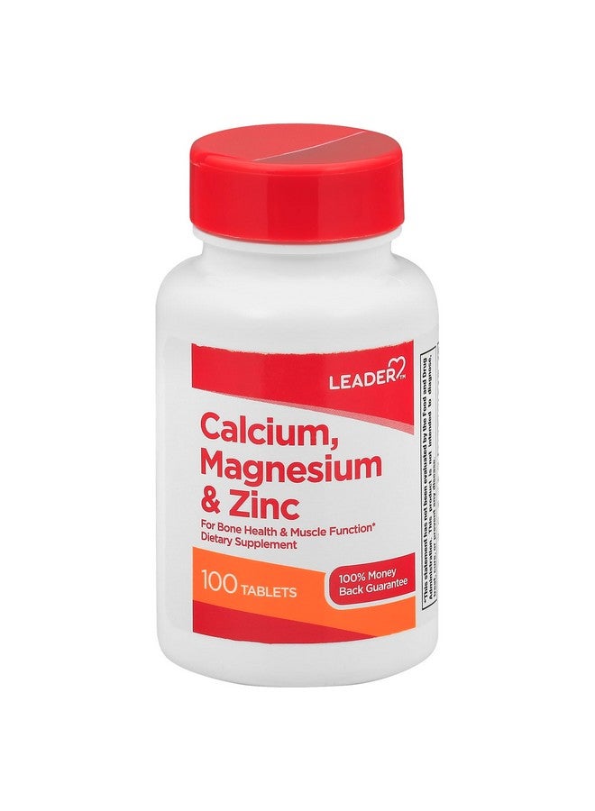 LEADER Calcium, Magnesium, ZINC. 100CT Pack of 1 - Image 1
