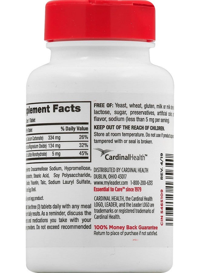 LEADER Calcium, Magnesium, ZINC. 100CT Pack of 1 - Image 3