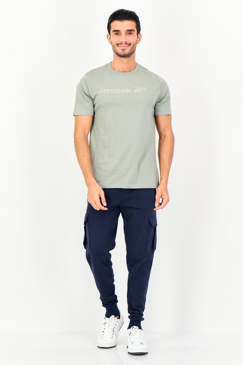 Reebok Men Sportswear Fit Short Sleeve Outdoor T-Shirt, Sage Green - Image 4