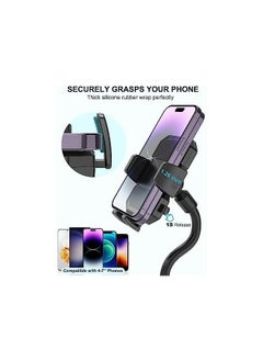 erorex Bike Phone Mount for Motorcycle, 360° Rotation Bicycle Cell Phone Holder for Mountain, Electric Scooter, Roam/Dirt Bike Handlebar Clip for iPhone 14 Pro Max 13 12, 4-7" Smartphone  - Image 3