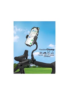 erorex Bike Phone Mount for Motorcycle, 360° Rotation Bicycle Cell Phone Holder for Mountain, Electric Scooter, Roam/Dirt Bike Handlebar Clip for iPhone 14 Pro Max 13 12, 4-7" Smartphone  - Image 4