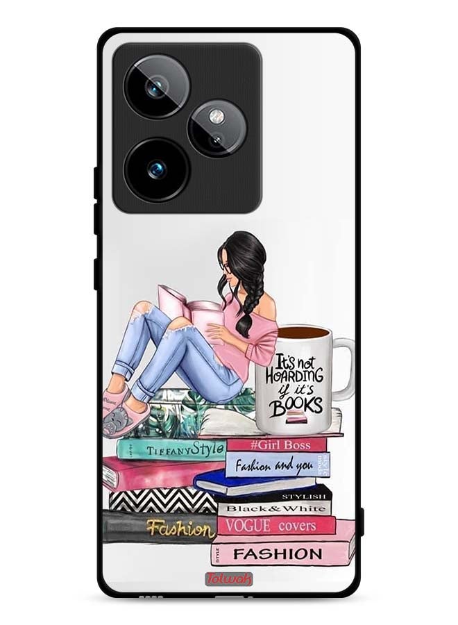 Tolwak Realme GT 7 5G Protective Case Cover Girl And Fashion Books Art