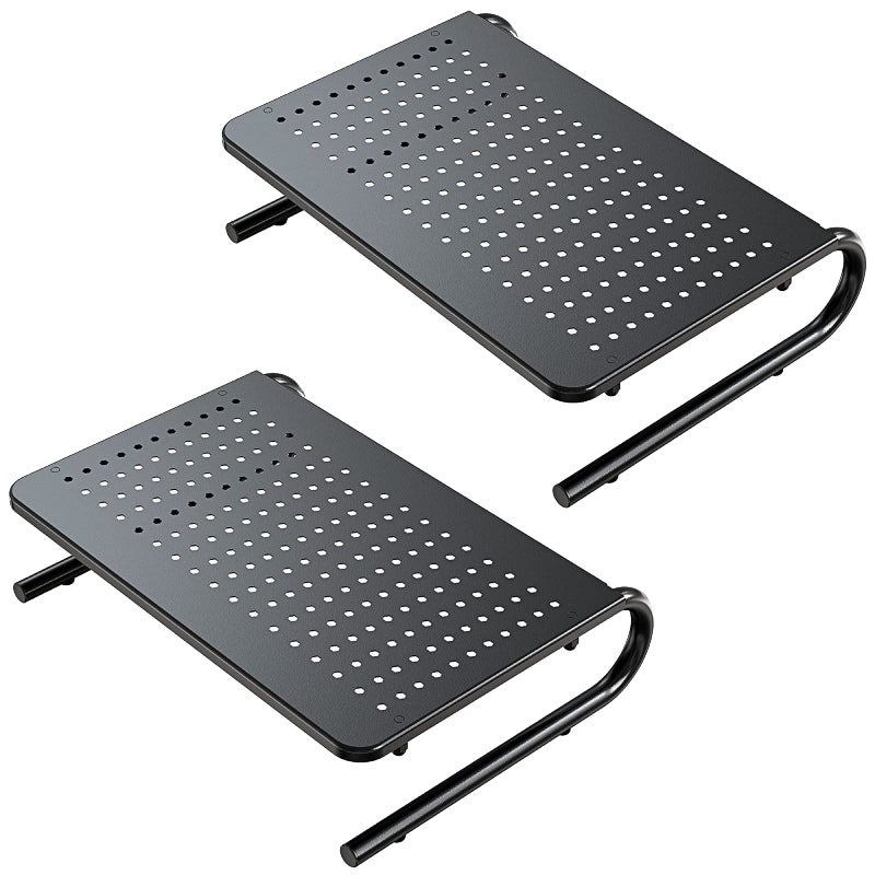 HUANUO Monitor Stand Riser for Desk Laptop Stand Laptop Shelf wVented Metal Desktop Computer Stand Desk Organizer for Laptop PC Printer