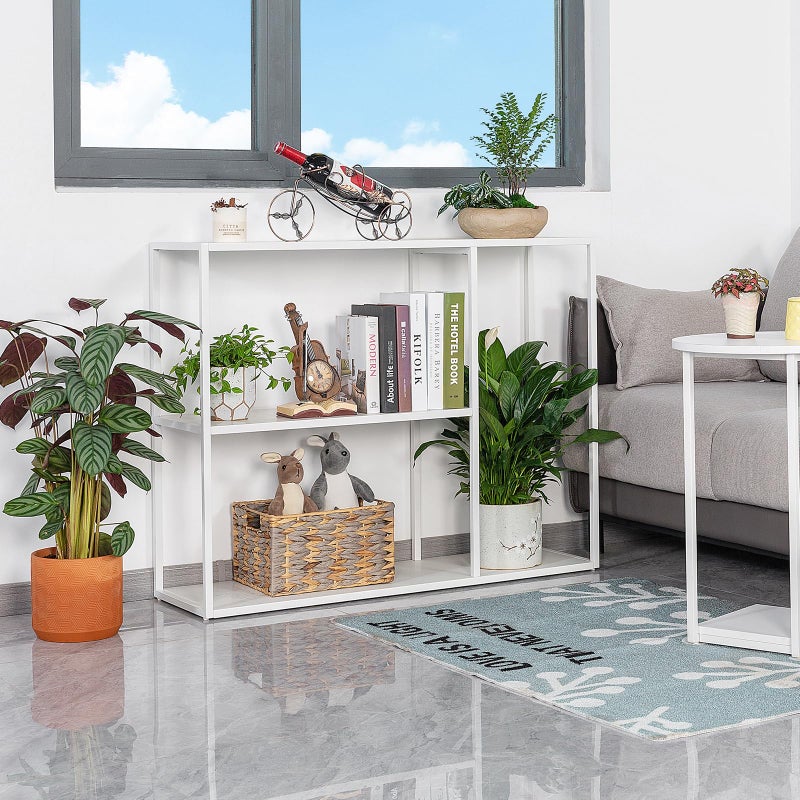 HDANI Console Table, Narrow Entryway Table, 3 Tier Metal Hallway Table, 9.8''Dx31.5''Wx29.7''H(White) - Image 5