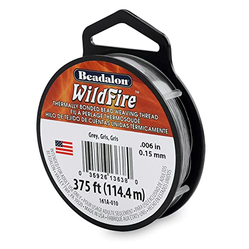 Beadalon Wildfire, .006 in, 0.15 mm, Break Strength 10 lb / 4.5 kg, Grey, 125 yd / 114 m - Image 1