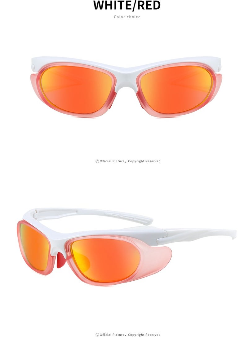 TOMSHOO Outdoor sports UV protection sunglasses sunglasses Y2k polarized bicycle safety sports sunglasses, baseball golf wind protection goggles - Image 2