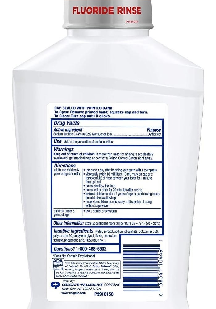 Colgate Ortho Defense Anti-Cavity Fluoride Rinse, Cool Mint, 16.9-Ounce Bottle (Pack of 2) - Image 2