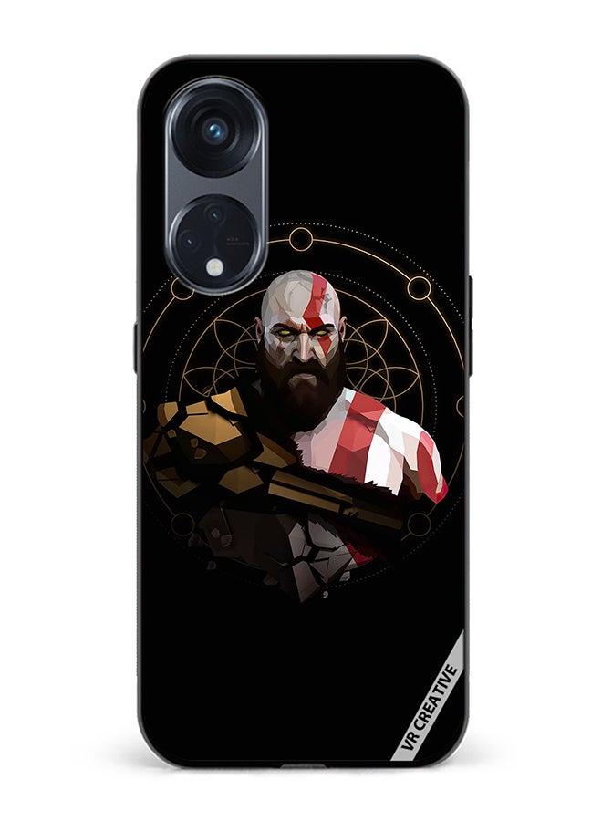 VR CREATIVE Protective Case Cover For Oppo Reno8 T 5G God Of War, Kratos Design Multicolour - Image 1