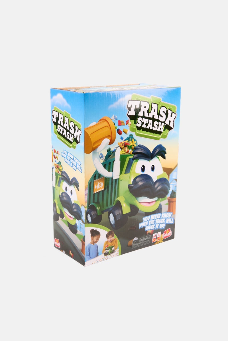 Goliath Trash Stash Dump Into Garbage Truck Game, Green  - Image 3