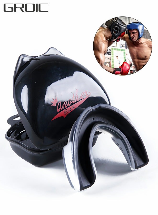 EVA Mouthguards with Case, Sport Mouth Guards Mouthguard Gum Guard, Mouthguard Slim Fit for Boxing, Basketball, Hockey, Soccer