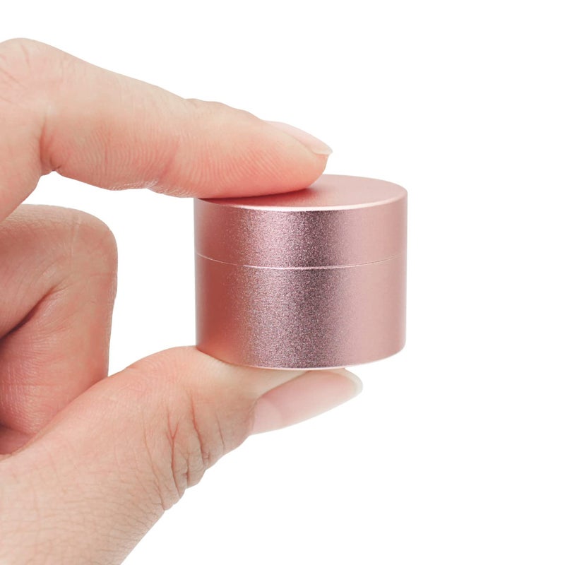 Portable Daily Pill Case Heavy Duty Aluminium Alloy Round Pill Box Waterproof Travel Pill Organizer Pocket Purse Medicine Vitamin Holder EDC Container for Outdoor Camping Working