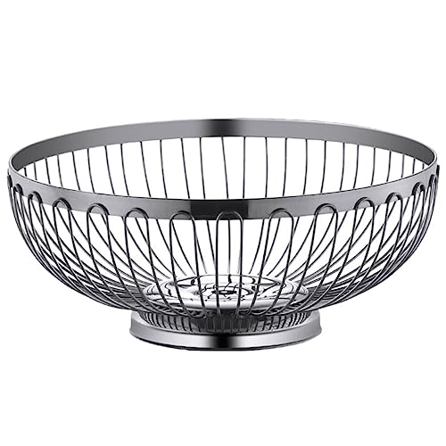 Luxshiny Fruit Basket Wire Fruit Bowl Kitchen Countertop Storage Fruits Vegetables Modern Design - Image 2