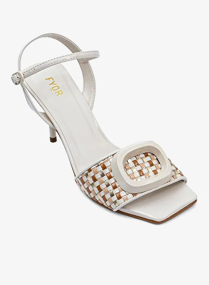 فايور Metallic High Heel Mule Sandal BWR 073