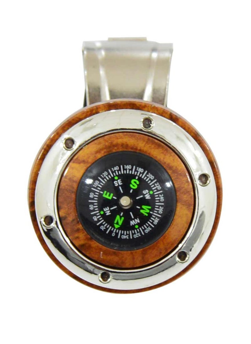 Al Khateeb Steering Wheel Knob With Compass Design - Wood 