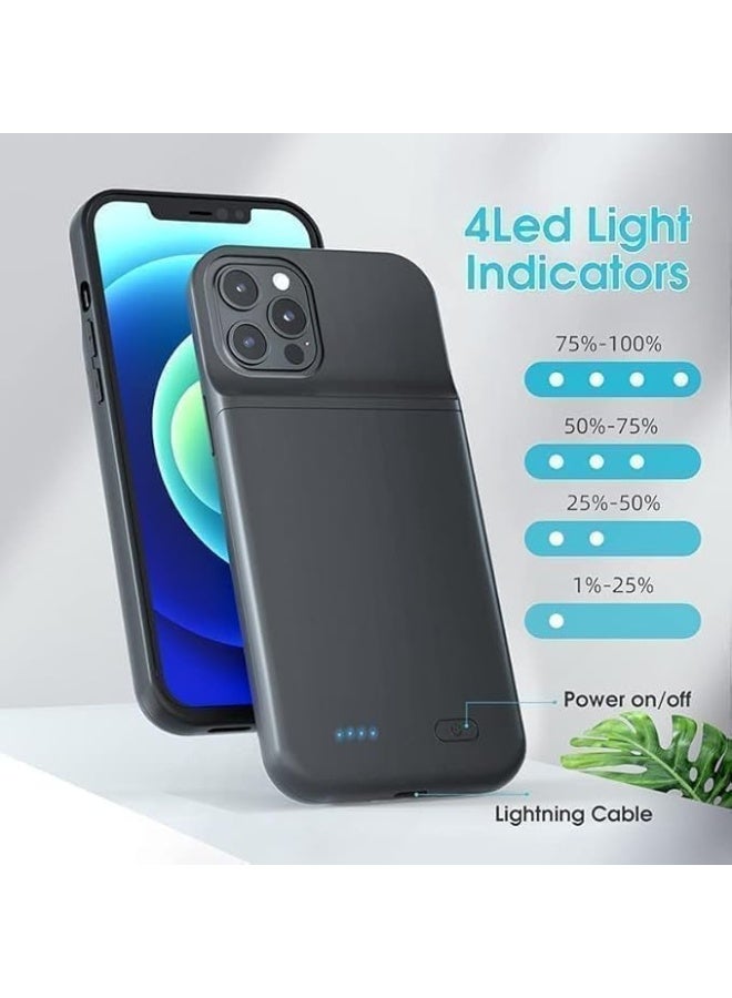 7000mAh Battery Case for iPhone 15 Pro Max New Upgrade High Capacity Rechargeable Charging Case, Protective Portable Smart Backup Charger Cover - Image 2