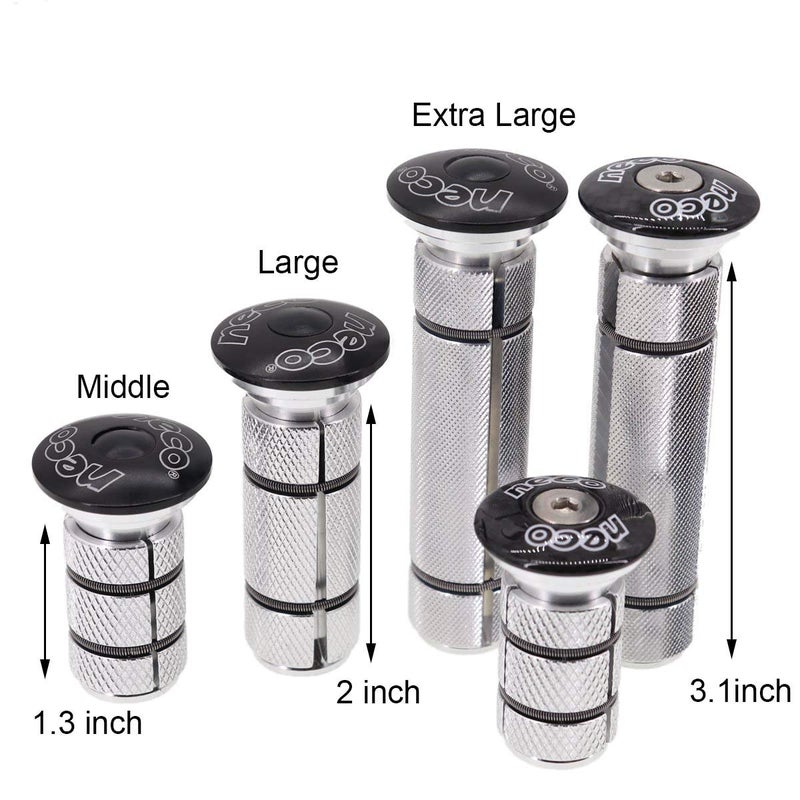 Neco Headset Expander Top Cap Star Nut Plug Bolt Stem Expanding Nut Bolt Carbon Fiber Cap Cover Long Large Size (Extra Large Alu Cap 1-1/8) - Image 3