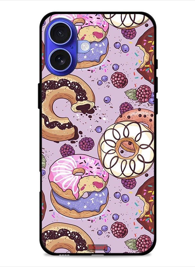 Tolwak Apple iPhone 16 Protective Case Cover Donuts Art - Image 1