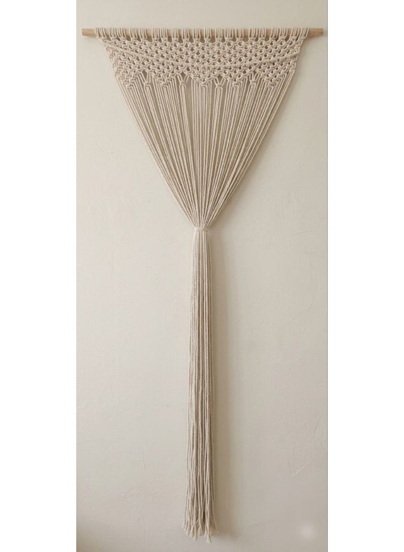 Handmade macrame curtain, 2 meters and 15 cm, width: 1 meter