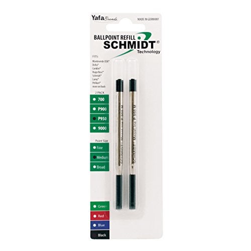 Schmidt P950 Megaline Pressurized Ballpoint Refill Medium, Black, 2 Pack Blister (SC58147) - Image 1