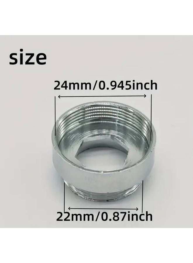 Faucet Foaming Adapter 24mm Female to 22mm Male Chrome Brass Sink Kit F24 M22 - Image 4