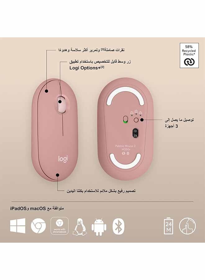 Logitech Pebble Mouse 2 M350S Slim Bluetooth wireless mouse, portable, customizable button, quiet click, 4K DPI, 24-month battery - Image 5