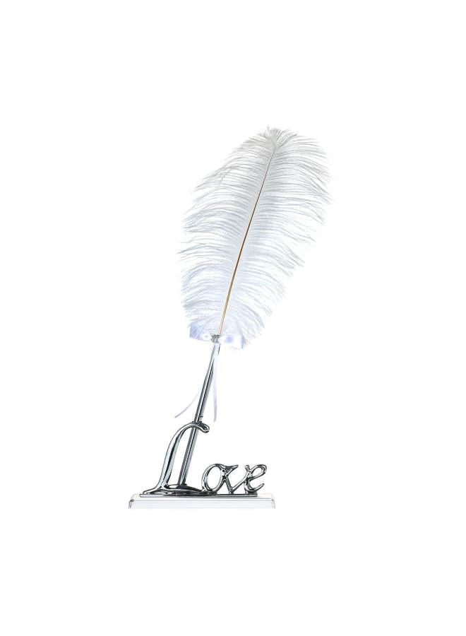 NIBEMINENT Signing Pen With Letter Love Holder Silver 14x3x40cm - Image 1