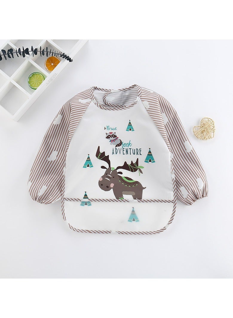 3 Pack Infant Toddler Baby Waterproof Sleeved Bib Art Smock Apron 1 - 4 Years